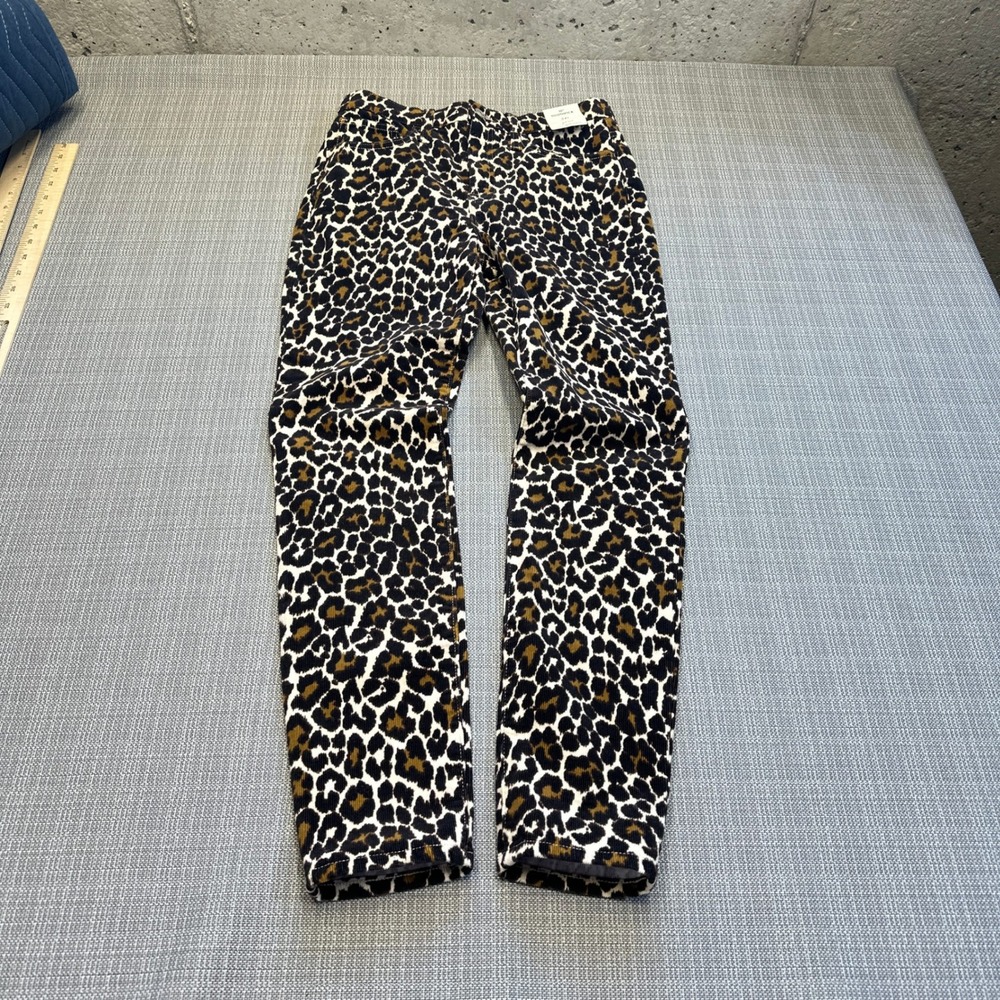 New J‎ Crew Leopard Print Corduroy Jeans size 26 Cheetah Toothpick Skinny